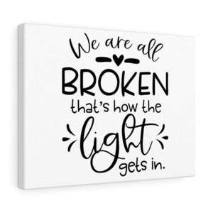 Scripture Sign  How The Light Gets In Bible Verse Canvas Christian Wall Art Rea